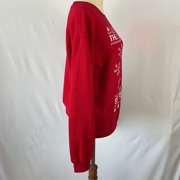 Grinch "The Nice List is So Overrated” Red Christmas Sweatshirt - Size Small - Picture 6 of 9